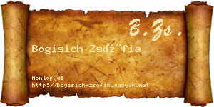 Bogisich Zsófia névjegykártya