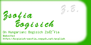 zsofia bogisich business card